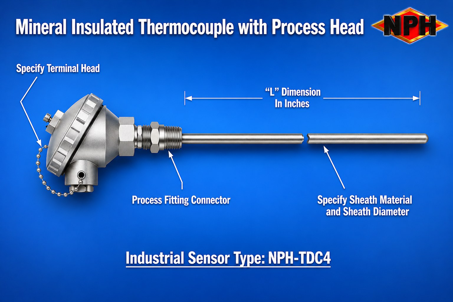 Mineral Insulated Thermocouple Process Head